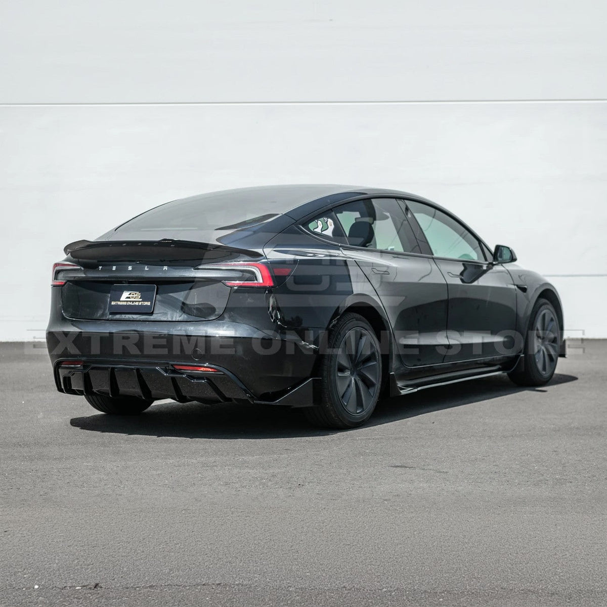 2024-Up Tesla Model 3 Track Style Rear Trunk Wing Spoiler image 3