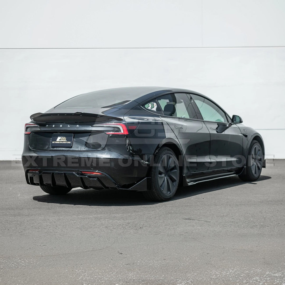 2024-Up Tesla Model 3 Track Style Rear Bumper Diffuser Lip image 5