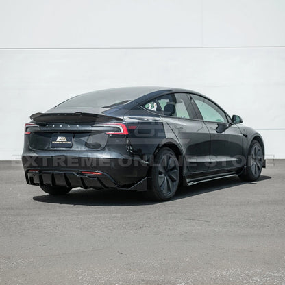 2024-Up Tesla Model 3 Track Style Rear Bumper Diffuser Lip image 5