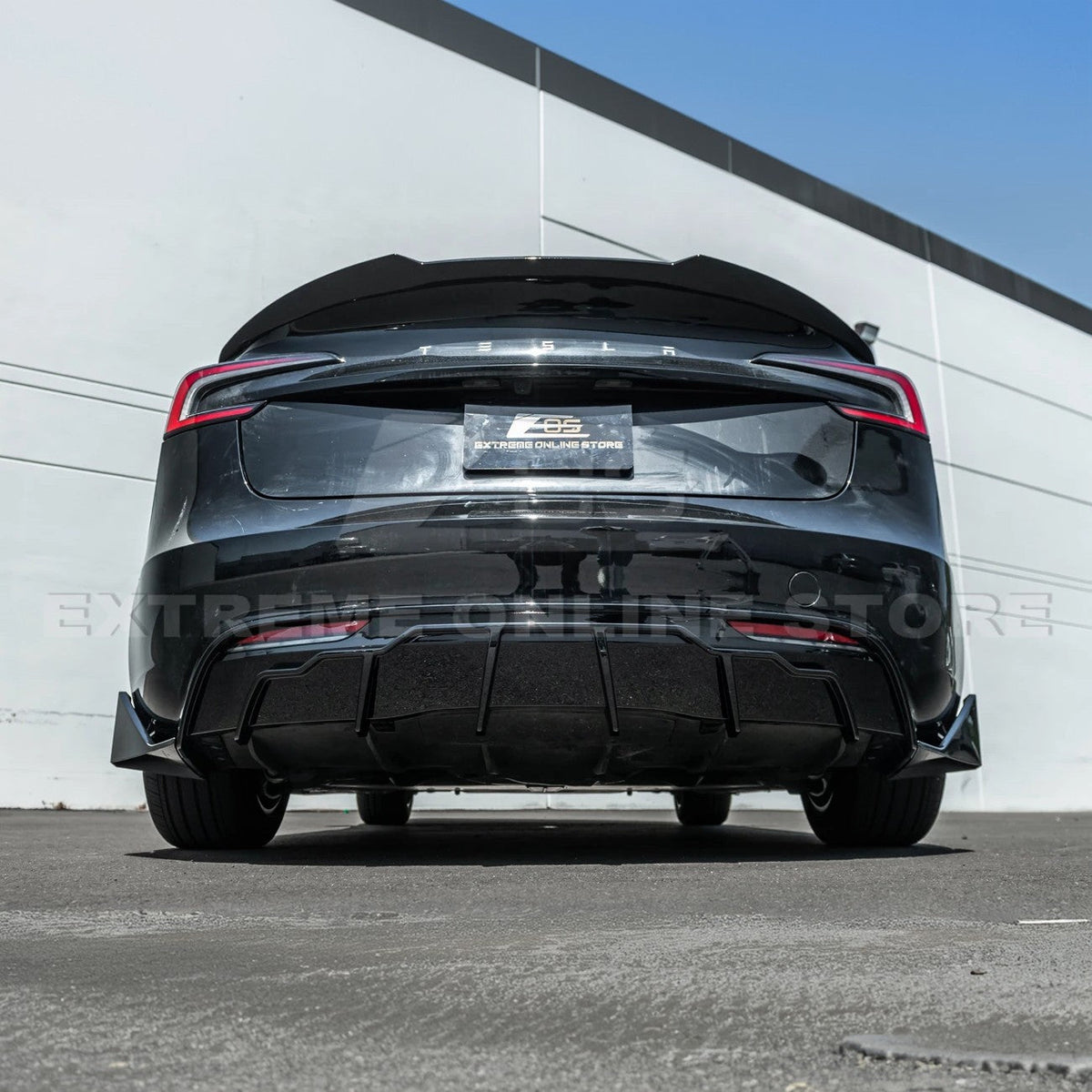 2024-Up Tesla Model 3 Track Style Rear Bumper Diffuser Lip image 8
