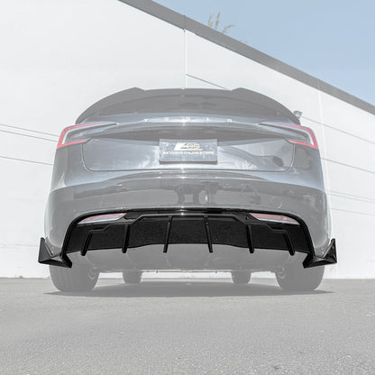 2024-Up Tesla Model 3 Track Style Rear Bumper Diffuser Lip image 2