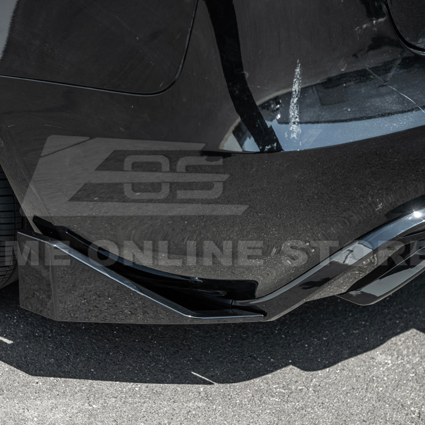 2024-Up Tesla Model 3 Track Style Rear Bumper Diffuser Lip image 11