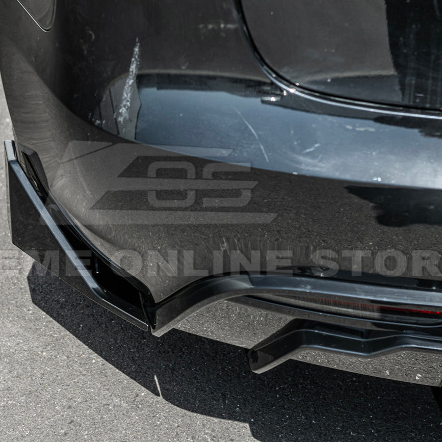2024-Up Tesla Model 3 Track Style Rear Bumper Diffuser Lip image 12