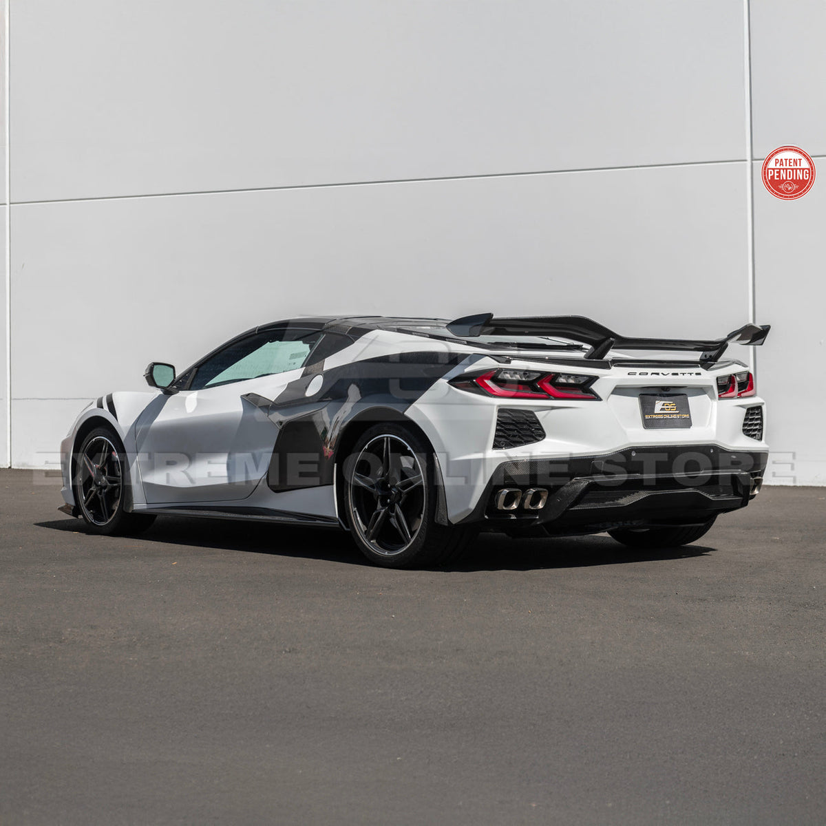 Z06 Conversion Corvette C8 All Model DRY CARBON FIBER Rear High Wing image 5