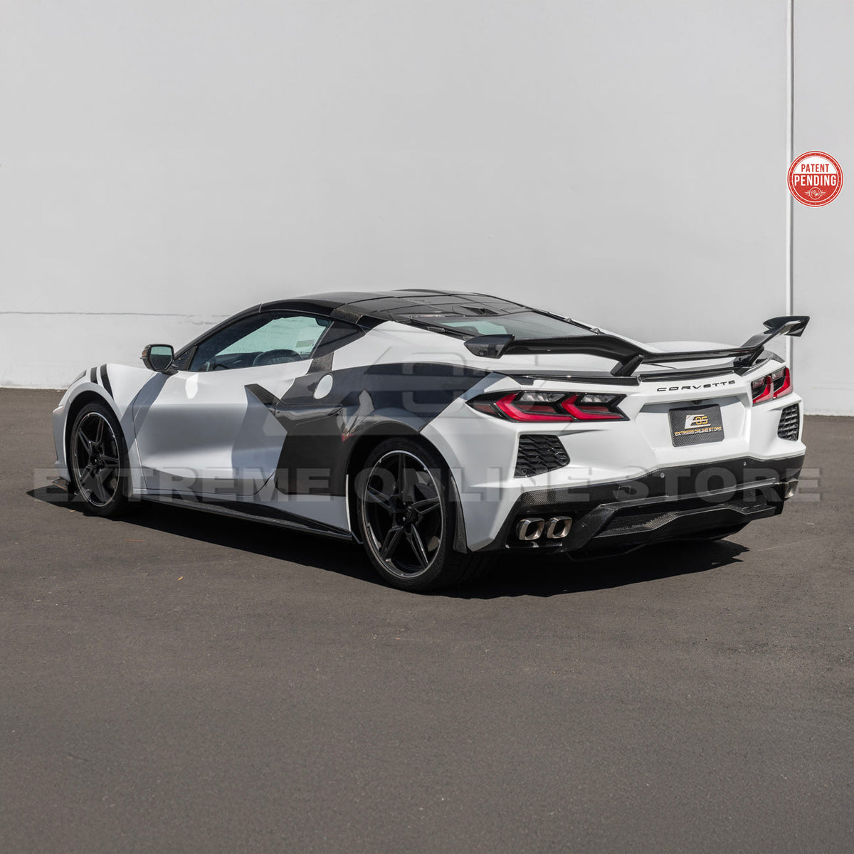 Z06 Conversion Corvette C8 All Model DRY CARBON FIBER Rear High Wing image 4