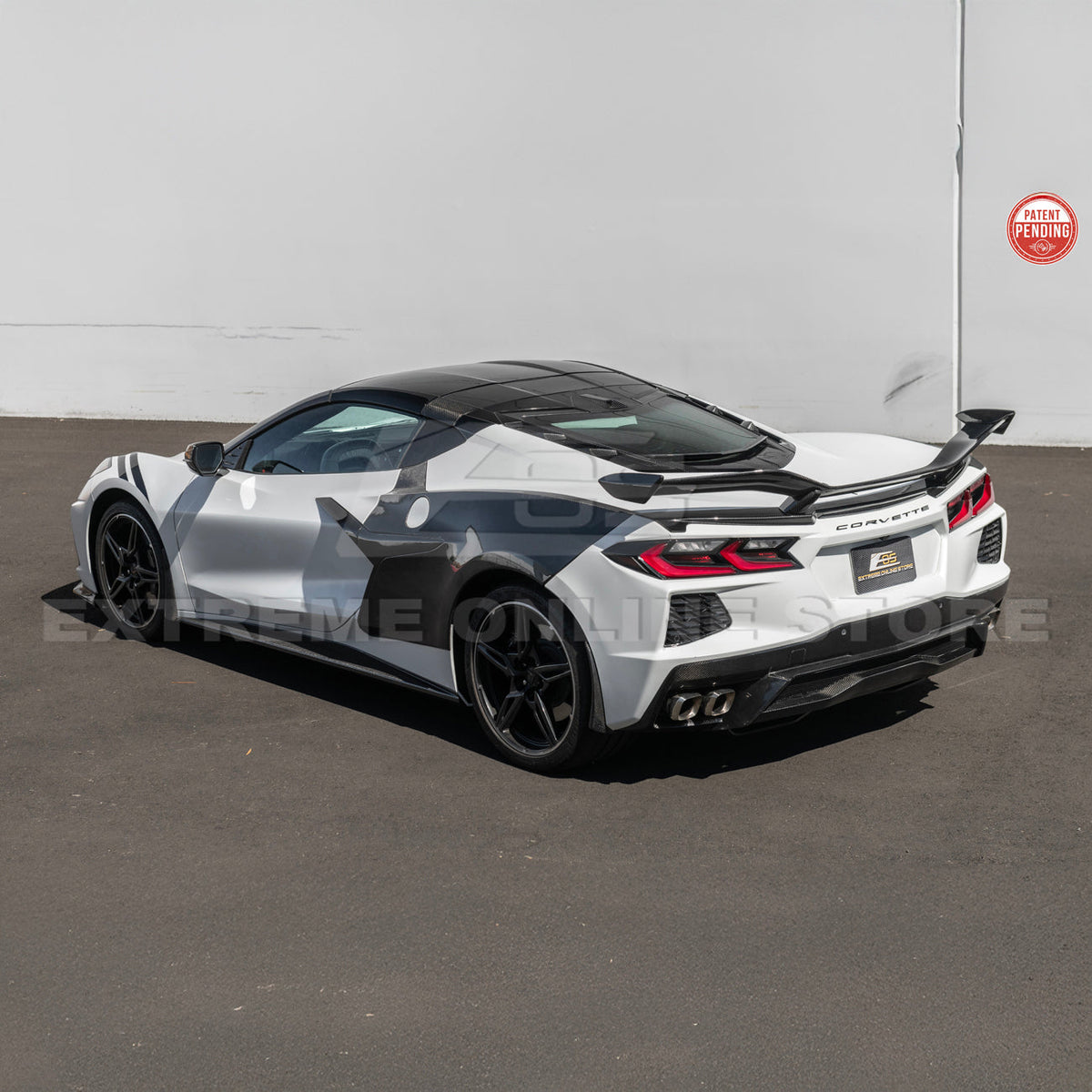 Z06 Conversion Corvette C8 All Model DRY CARBON FIBER Rear High Wing image 6