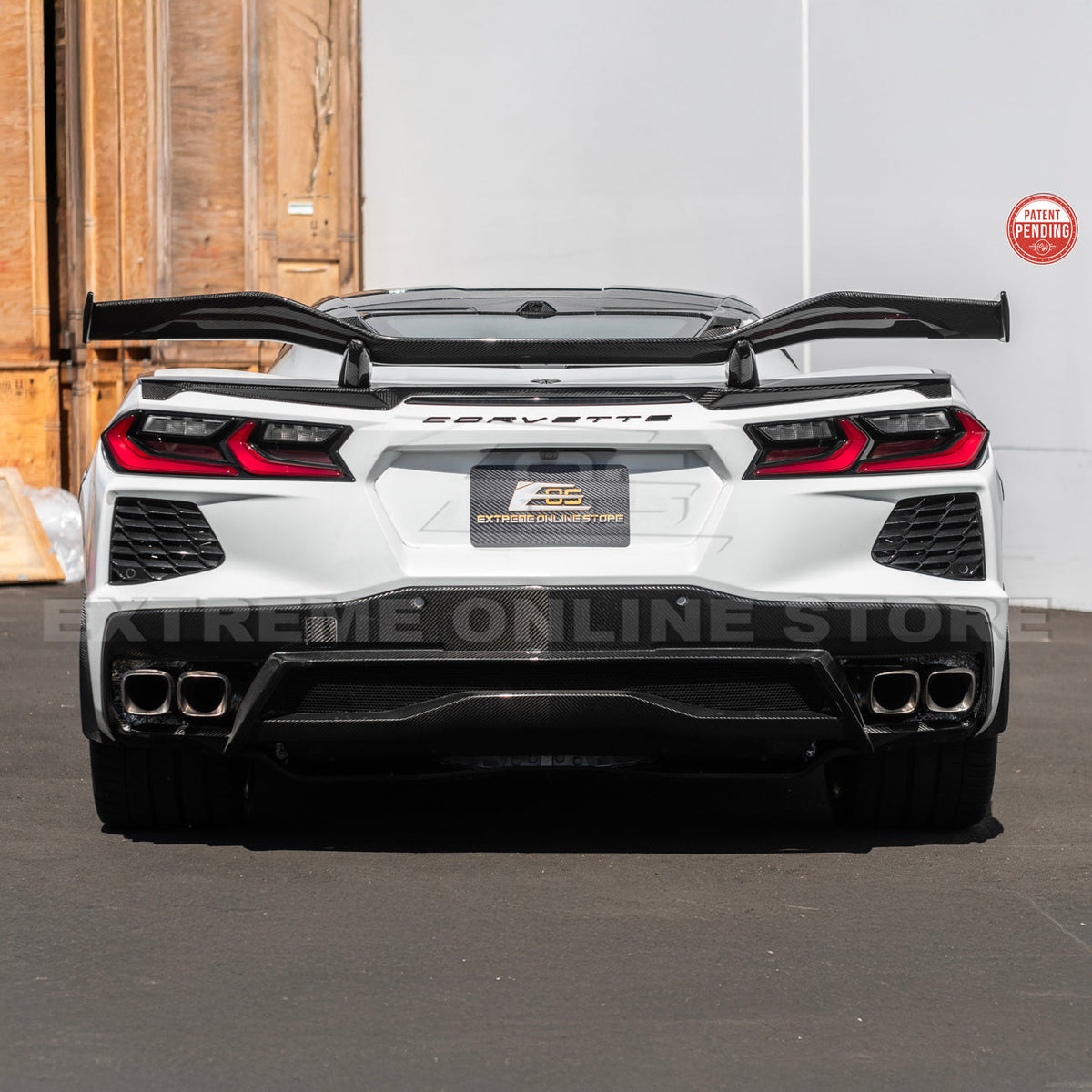 Z06 Conversion Corvette C8 All Model DRY CARBON FIBER Rear High Wing image 8