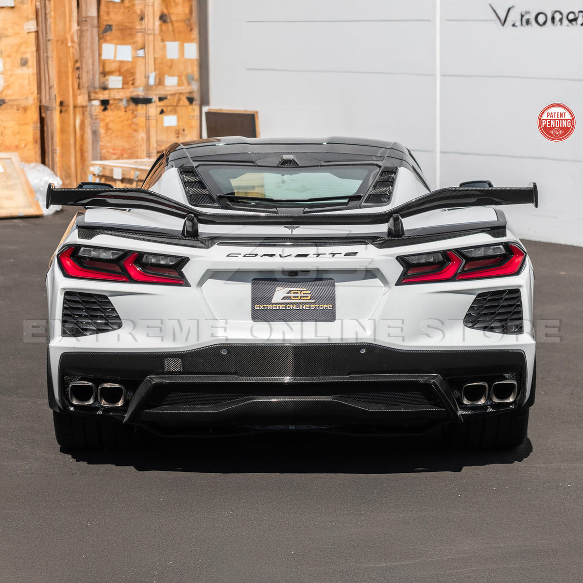Z06 Conversion Corvette C8 All Model DRY CARBON FIBER Rear High Wing image 9