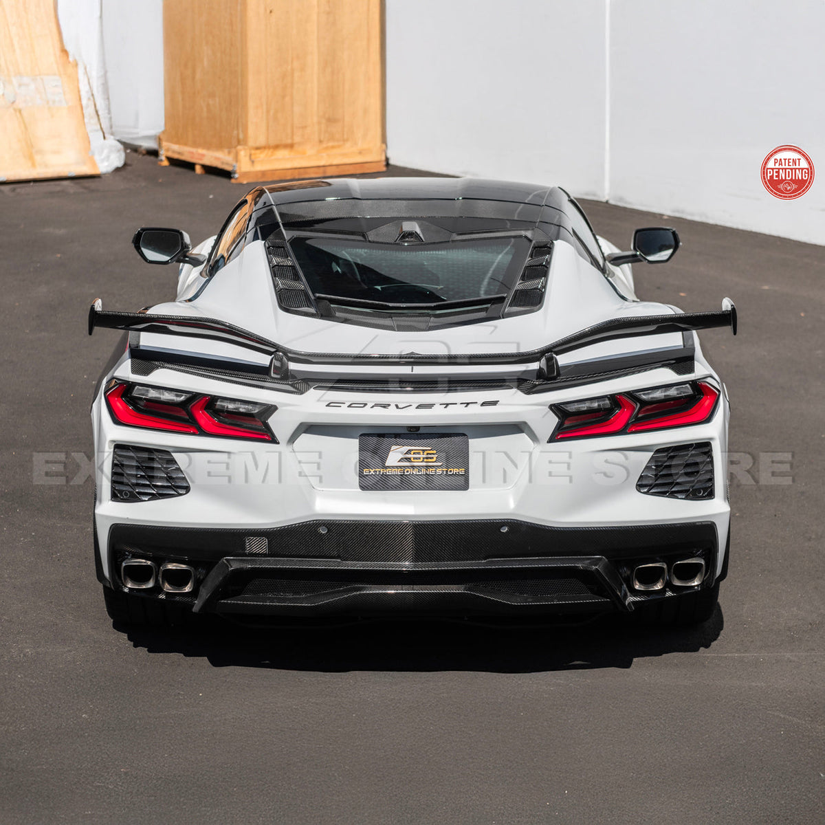 Z06 Conversion Corvette C8 All Model DRY CARBON FIBER Rear High Wing image 10