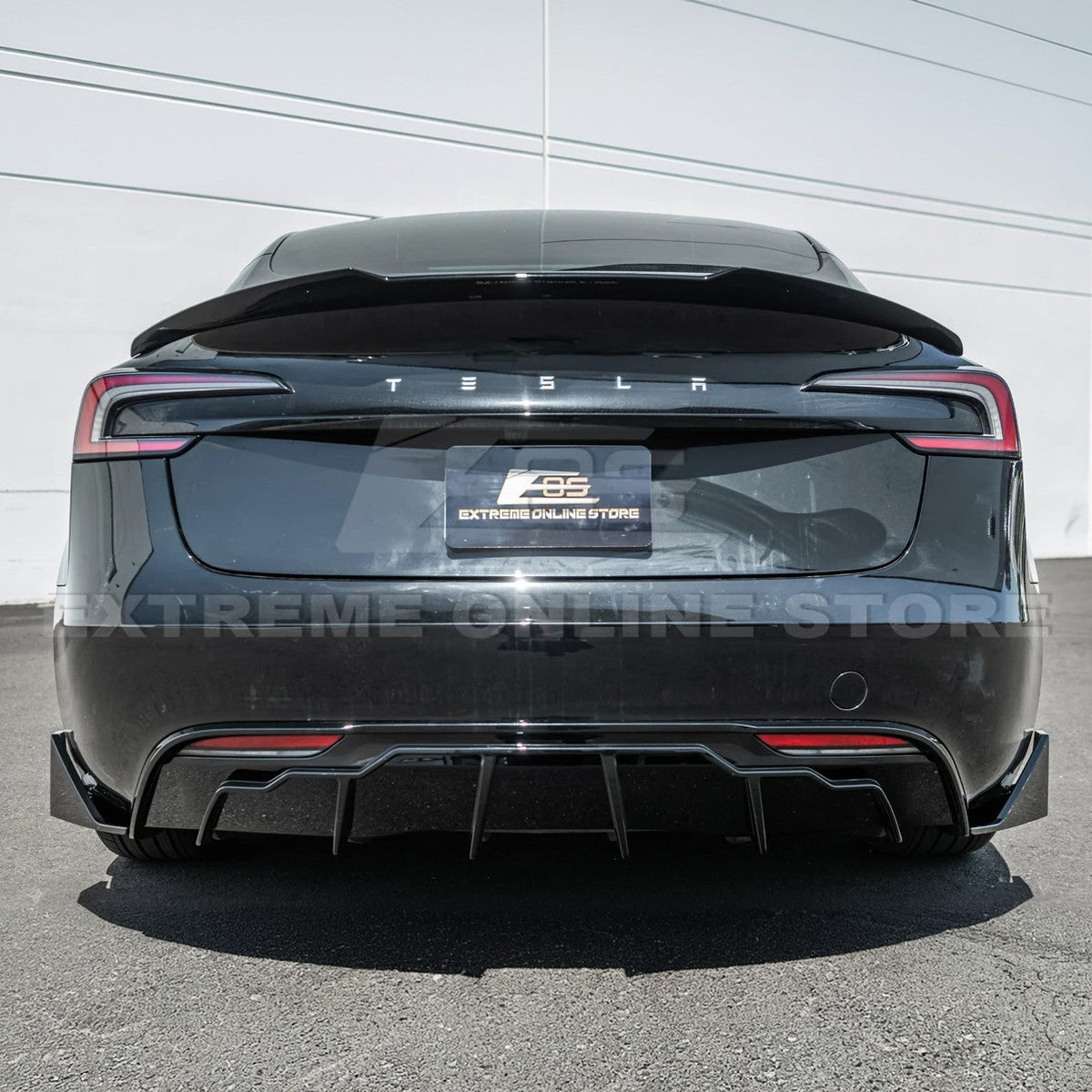 2024-Up Tesla Model 3 Track Style Rear Trunk Wing Spoiler image 5