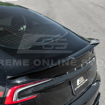 2024-Up Tesla Model 3 Track Style Rear Trunk Wing Spoiler image 10
