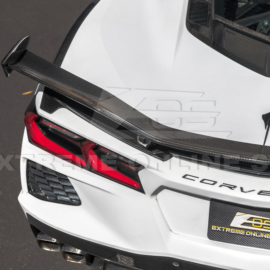 Z06 Conversion Corvette C8 All Model DRY CARBON FIBER Rear High Wing image 16
