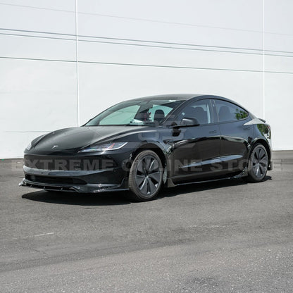 2024-Up Tesla Model 3 Track Style Front Lip Splitter image 3