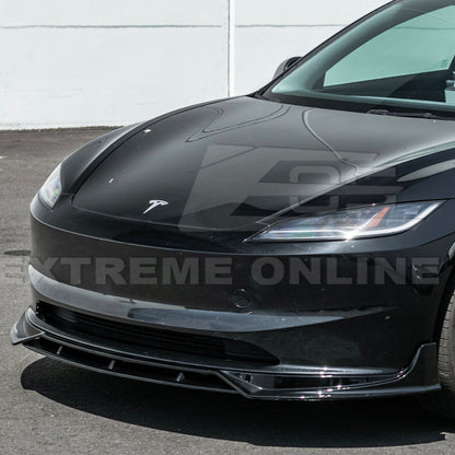 2024-Up Tesla Model 3 Track Style Front Lip Splitter image 4