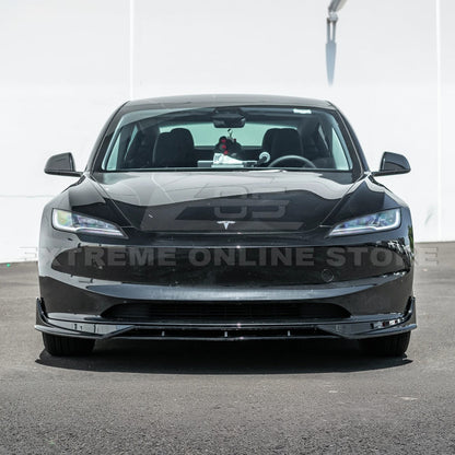 2024-Up Tesla Model 3 Track Style Front Lip Splitter image 5