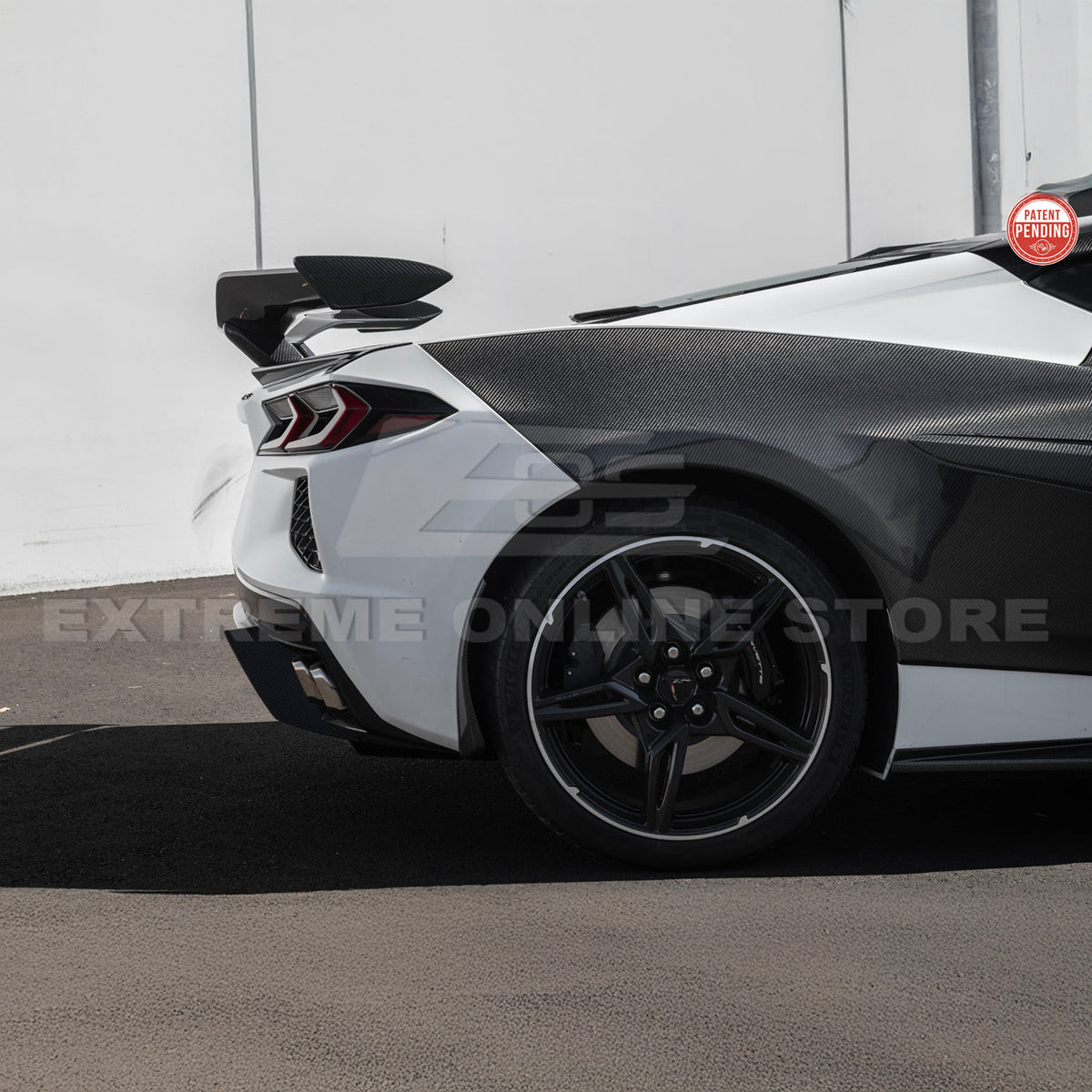 Z06 Conversion Corvette C8 All Model DRY CARBON FIBER Rear High Wing image 12