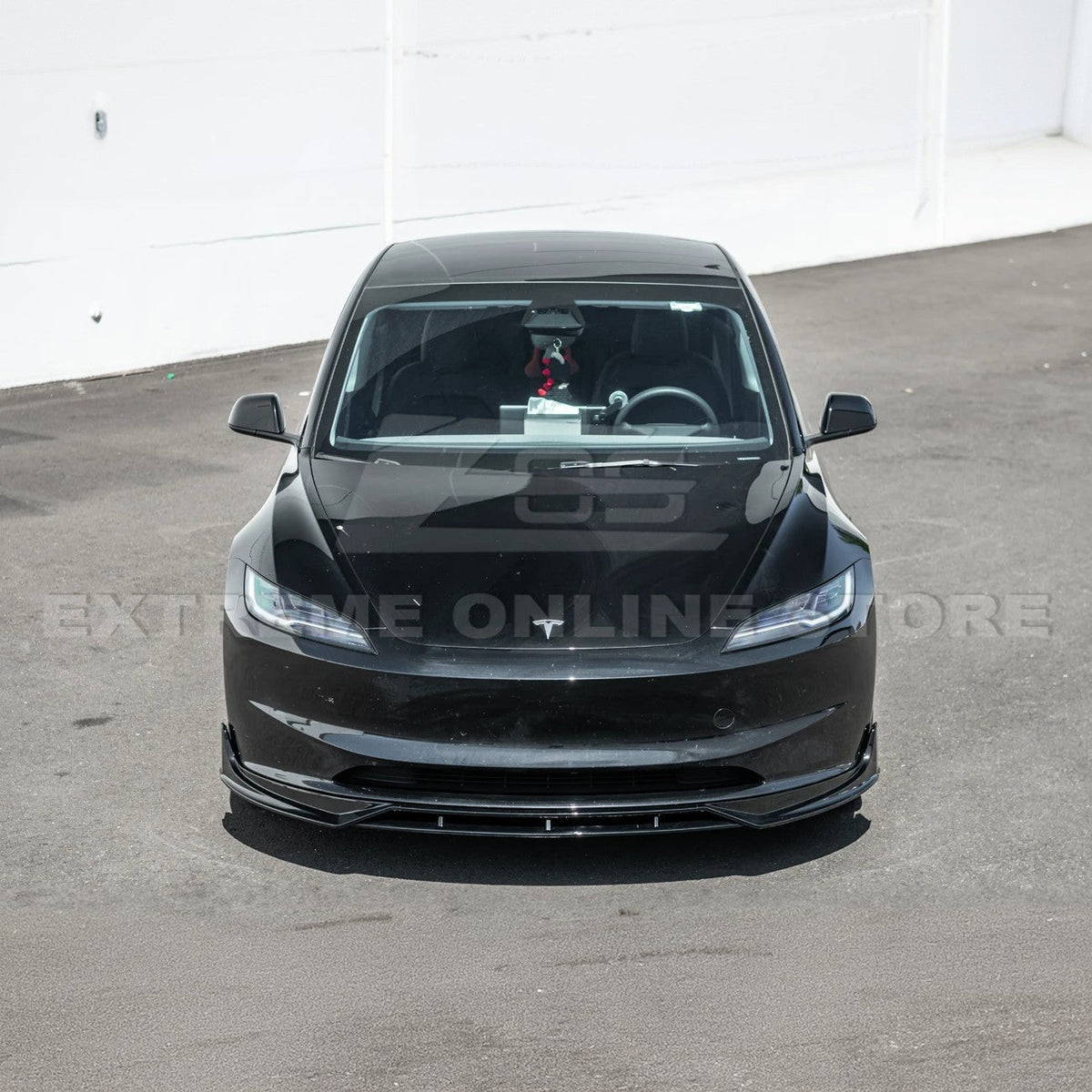 2024-Up Tesla Model 3 Track Style Front Lip Splitter image 6