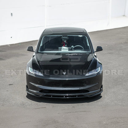 2024-Up Tesla Model 3 Track Style Front Lip Splitter image 6