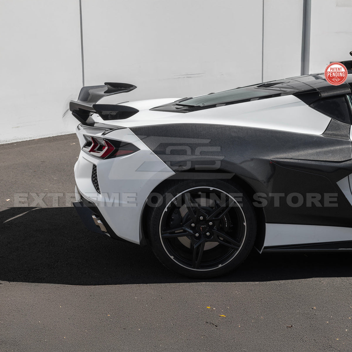 Z06 Conversion Corvette C8 All Model DRY CARBON FIBER Rear High Wing image 13