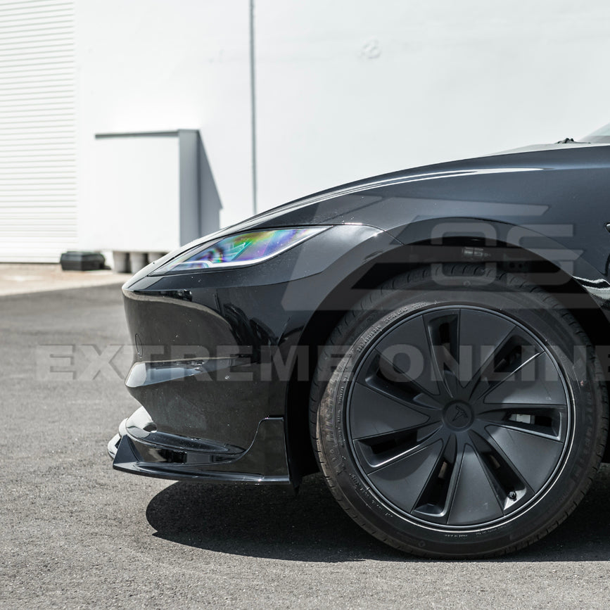 2024-Up Tesla Model 3 Track Style Front Lip Splitter image 8