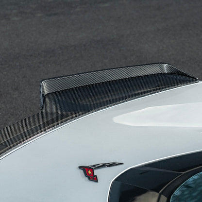 Corvette C8 Z06 DRY CARBON FIBER 1.5" Extended Rear Wing Wickerbill Winglets image 14