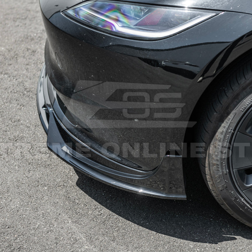 2024-Up Tesla Model 3 Track Style Front Lip Splitter image 10