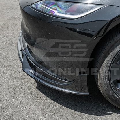 2024-Up Tesla Model 3 Track Style Front Lip Splitter image 10