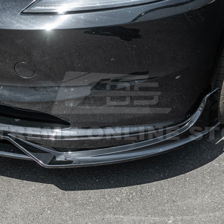 2024-Up Tesla Model 3 Track Style Front Lip Splitter image 11