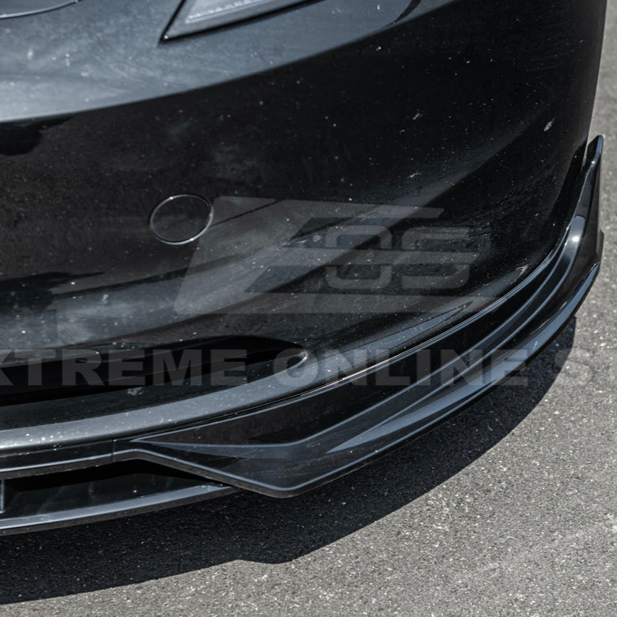 2024-Up Tesla Model 3 Track Style Front Lip Splitter image 12