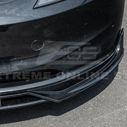 2024-Up Tesla Model 3 Track Style Front Lip Splitter image 12