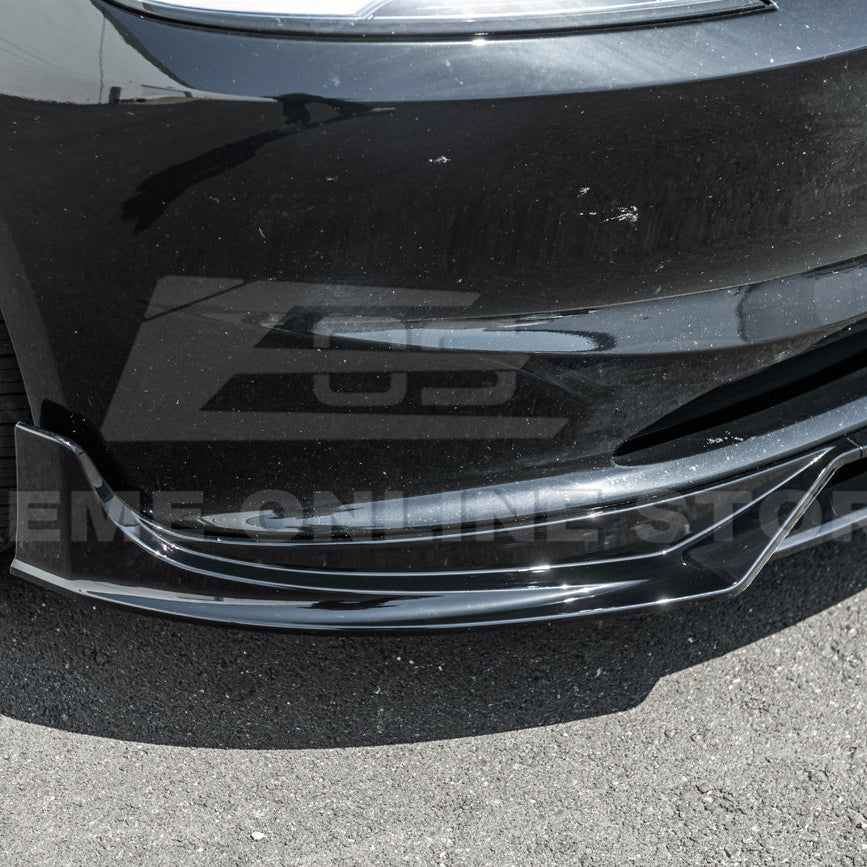 2024-Up Tesla Model 3 Track Style Front Lip Splitter image 14