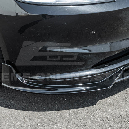 2024-Up Tesla Model 3 Track Style Front Lip Splitter image 14