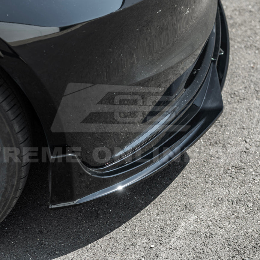 2024-Up Tesla Model 3 Track Style Front Lip Splitter image 15