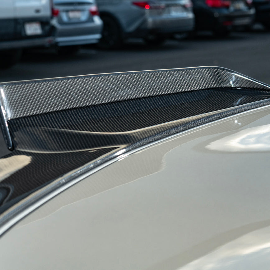 Corvette C8 Z06 DRY CARBON FIBER 1.5" Extended Rear Wing Wickerbill Winglets image 17