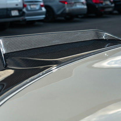 Corvette C8 Z06 DRY CARBON FIBER 1.5" Extended Rear Wing Wickerbill Winglets image 17