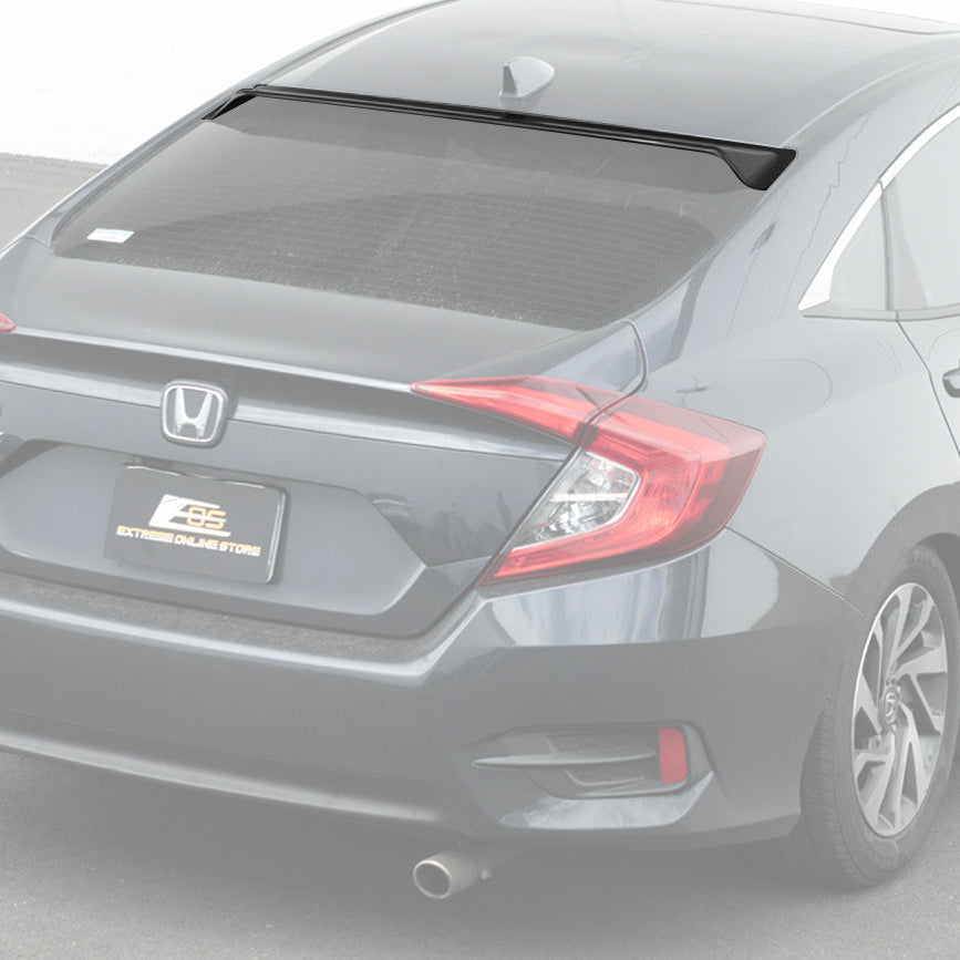 2016-21 Honda Civic Sedan Rear Roof Window Visor image 3