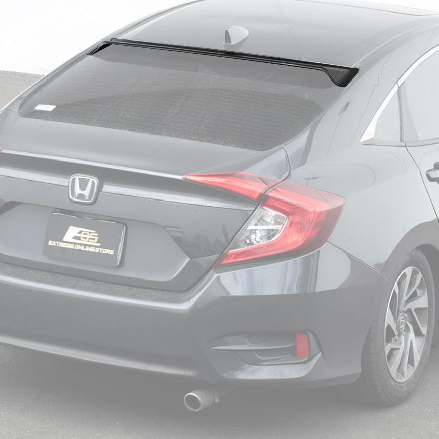 2016-21 Honda Civic Sedan Rear Roof Window Visor image 1