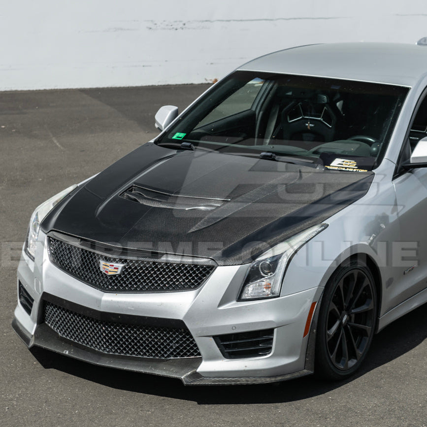 2016-19 Cadillac ATS-V Front Bumper Hood Vented Cover image 4