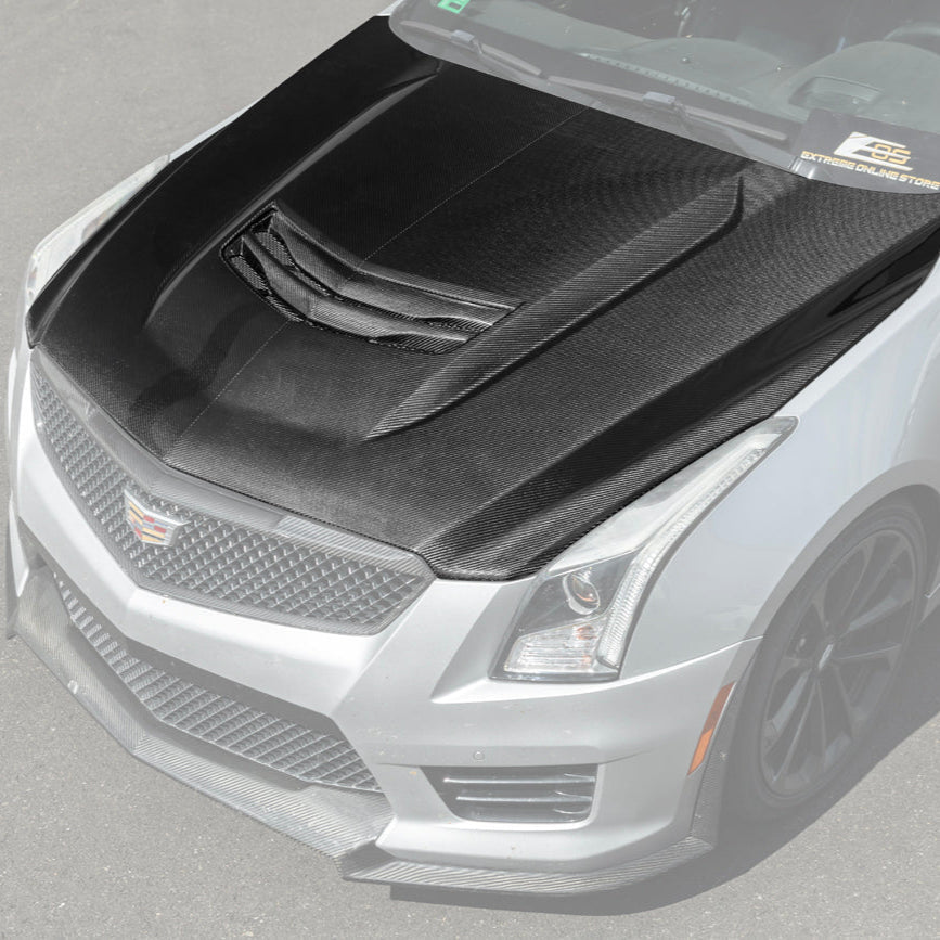2016-19 Cadillac ATS-V Front Bumper Hood Vented Cover image 2
