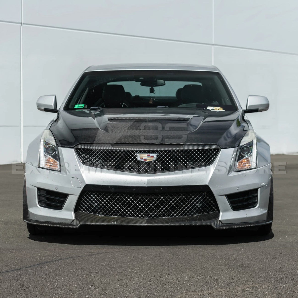 2016-19 Cadillac ATS-V Front Bumper Hood Vented Cover image 5