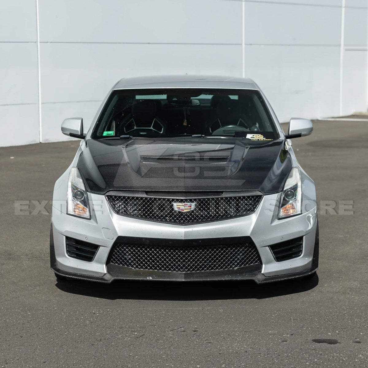 2016-19 Cadillac ATS-V Front Bumper Hood Vented Cover image 6