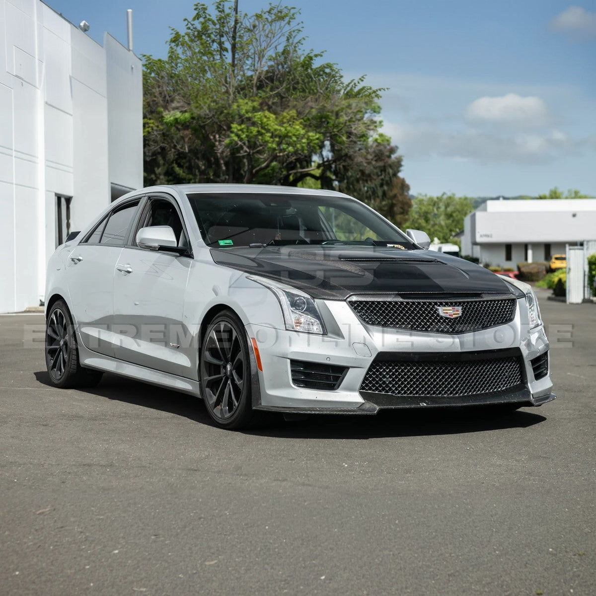 2016-19 Cadillac ATS-V Front Bumper Hood Vented Cover image 7