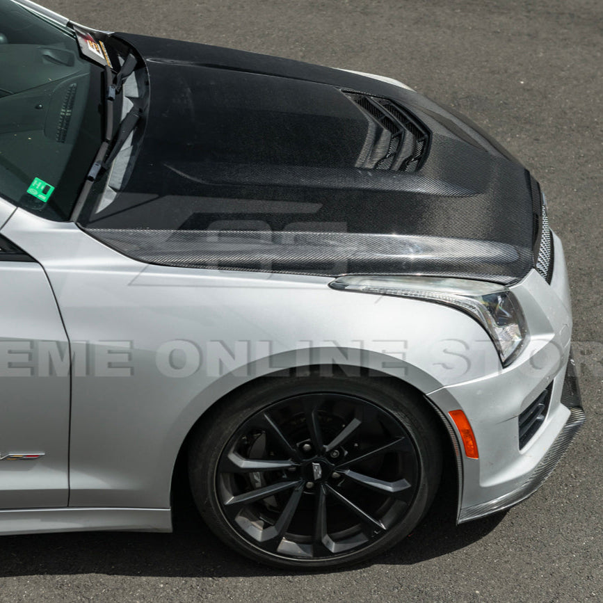 2016-19 Cadillac ATS-V Front Bumper Hood Vented Cover image 9