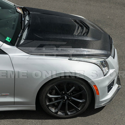 2016-19 Cadillac ATS-V Front Bumper Hood Vented Cover image 9