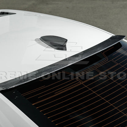 2020-Up Cadillac CT4 CT4-V | Carbon Fiber Rear Roof Top Window Spoiler Kit image 14