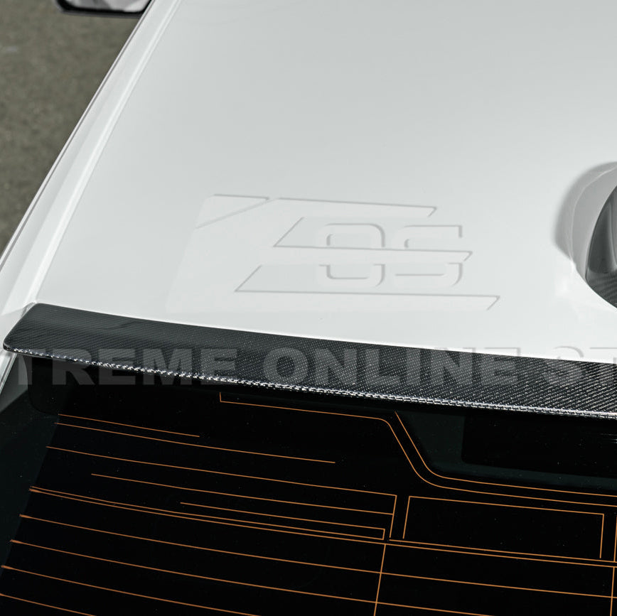 2020-Up Cadillac CT4 CT4-V | Carbon Fiber Rear Roof Top Window Spoiler Kit image 16