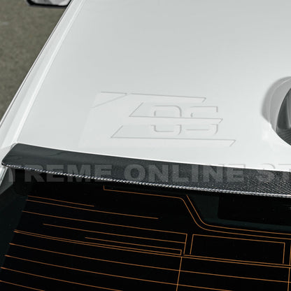 2020-Up Cadillac CT4 CT4-V | Carbon Fiber Rear Roof Top Window Spoiler Kit image 16