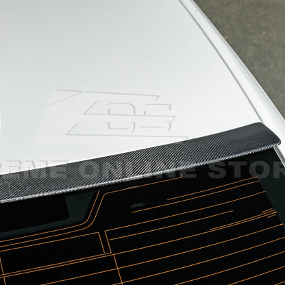 2020-Up Cadillac CT4 CT4-V | Carbon Fiber Rear Roof Top Window Spoiler Kit image 17