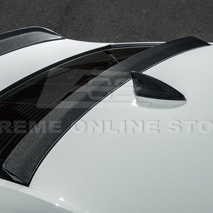 2020-Up Cadillac CT4 CT4-V | Carbon Fiber Rear Roof Top Window Spoiler Kit image 19