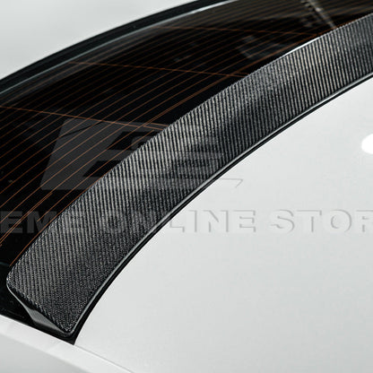 2020-Up Cadillac CT4 CT4-V | Carbon Fiber Rear Roof Top Window Spoiler Kit image 20